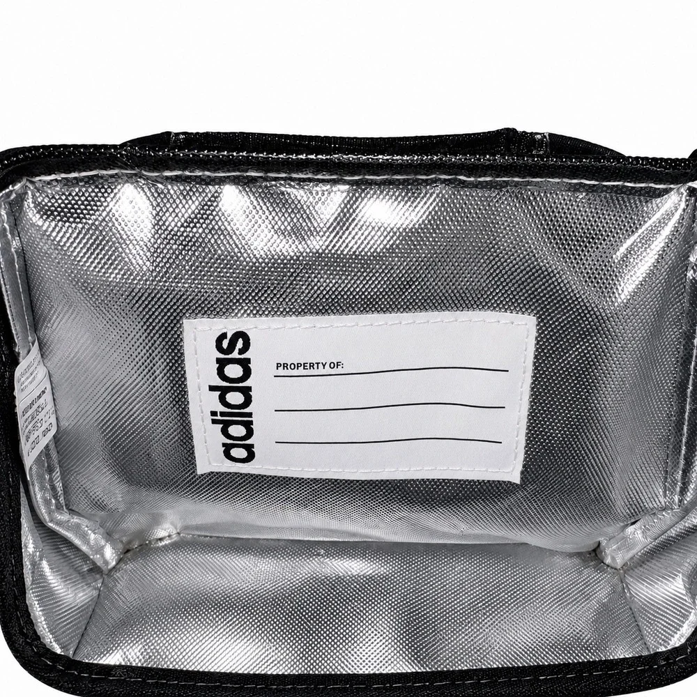 Adidas | Insulated Lunch Bag | Black | Dual Compartment | Clip Handle